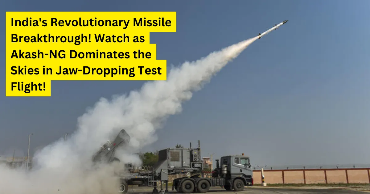 India's Revolutionary Missile Breakthrough! Watch as Akash-NG Dominates the Skies in Jaw-Dropping Test Flight!